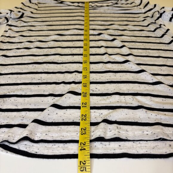 Apt. 9 Womens Micro Modal Striped Top Size L Black & White Lightweight Stretchy - Picture 5 of 7